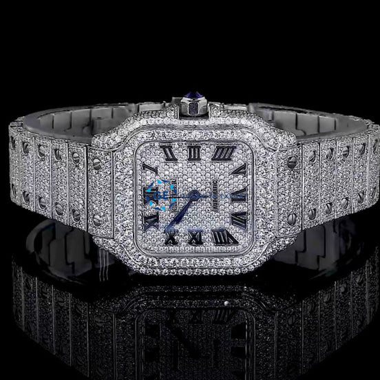 Fabulous Moissanite Diamond Iced Out Automatic Wrist Watch