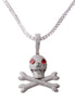 Hip Hop Skull and Bones Moissanite Diamond Pendant