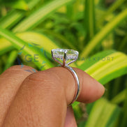Radiant Cut Lab Grown Diamond Wedding Engagement Ring