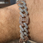 Dula Tone Moissanite Miami Cuban Link Bracelet
