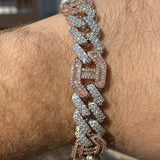 Dula Tone Moissanite Miami Cuban Link Bracelet