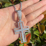 Moissanite Pendant Iced Out Hollow Cross Pendant For Men's