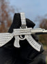 Iced Out Moissanite AK 47 Hip Hop Silver Pendant