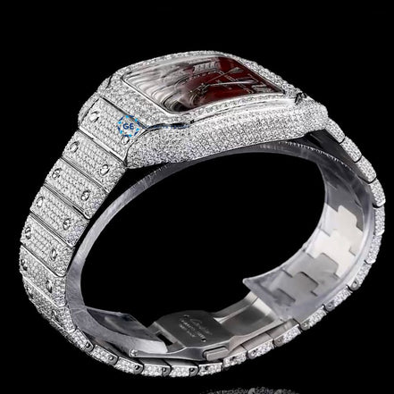 Fully Iced Out Moissanite Diamond Classic And Fancy Watch