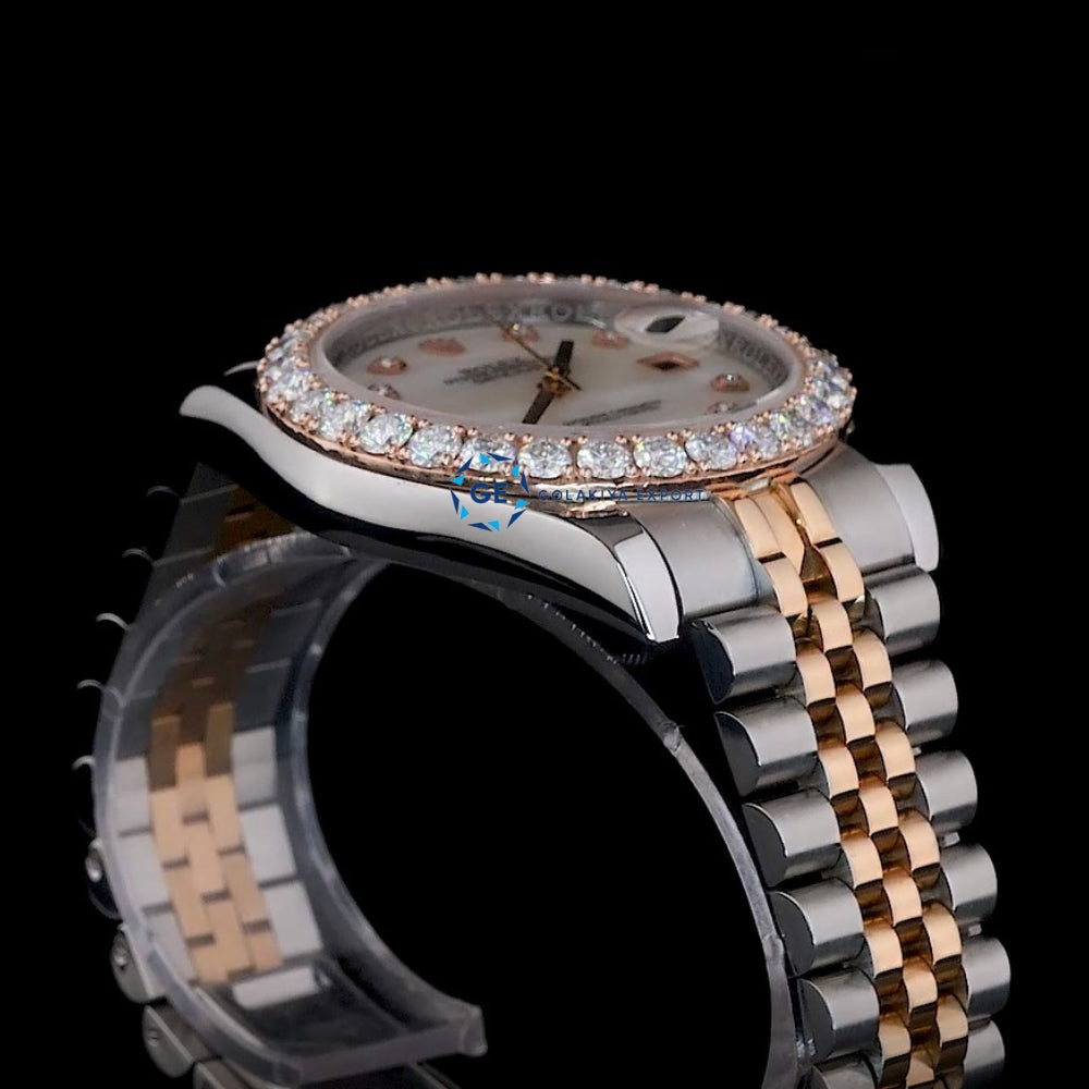 Custom Date Just Moissanite Diamond Daily Wear Watch