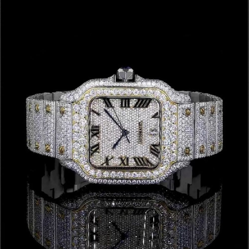 Bust Down Automatic Moissanite Diamond Watch