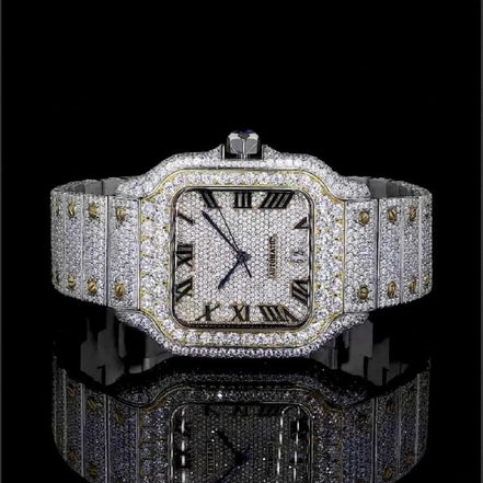 Bust Down Automatic Moissanite Diamond Watch