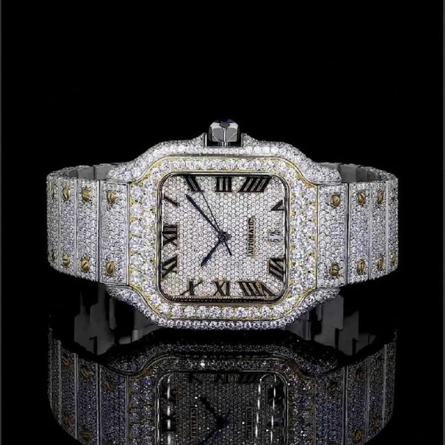 Bust Down Automatic Moissanite Diamond Watch