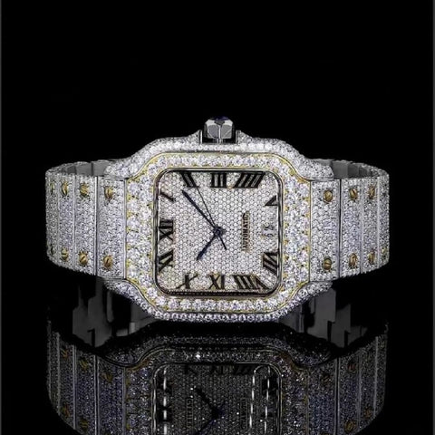 Bust Down Automatic Moissanite Diamond Watch