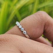 Half Eternity Round Cut Lab Grown Diamond Band