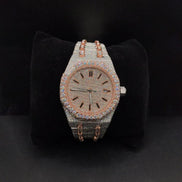 Dual Tone Luxury Moissanite Automatic Watch