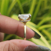 IGI Certified Oval Cut Lab Grown Diamond Engagement Ring