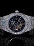 Moissanite Automatic Skeleton Bust Down Full White Luxury Watch