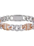 Dual Tone Moissanite Diamond Unisex Hip Hop Bracelet