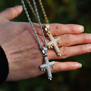 Hip Hop Drippy Cross Moissanite Diamond Pendants
