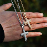 Hip Hop Drippy Cross Moissanite Diamond Pendants