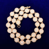 Moissanite Diamond Ball Link Chain For Men's
