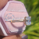2.5CT Radiant Cut Twisted Band Anniversary Ring