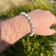 Rose & White Dual Tone Moissanite Bracelet