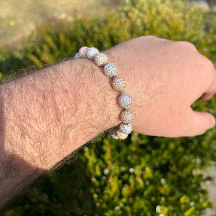 Rose & White Dual Tone Moissanite Bracelet