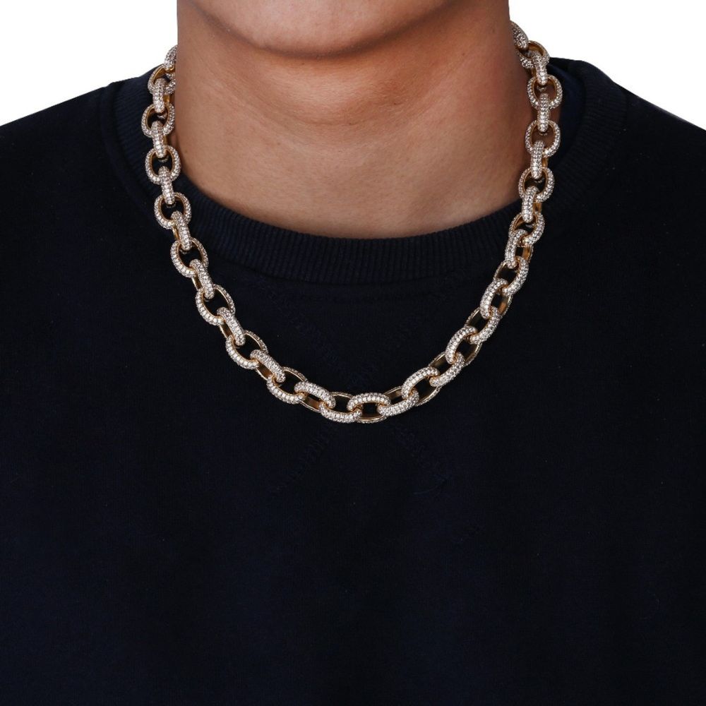 Moissanite Diamond Cuban Chain For Men's