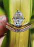 Oval Cut Yellow Gold Ring Set Lab Grown Diamond Ring