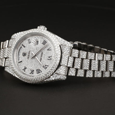 Day Date Moissanite Iced Out Luxury Hip Hop Watch