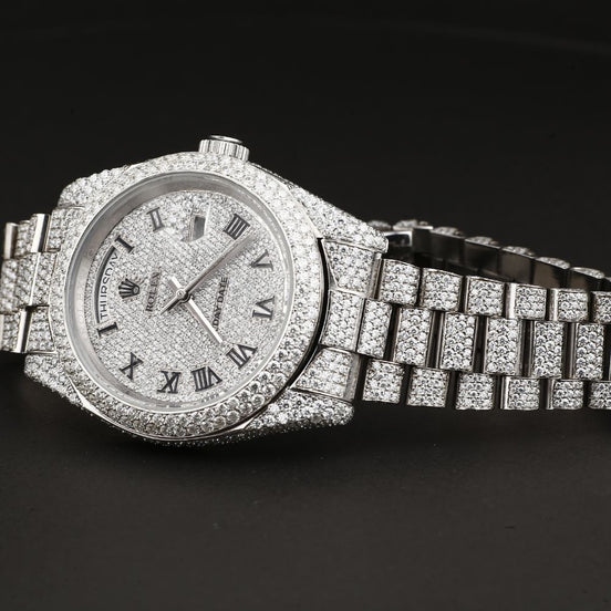 Day Date Moissanite Iced Out Luxury Hip Hop Watch