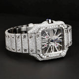 Iced Out Automatic Skeleton Moissanite Watch