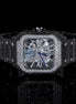 Formal Style Black Moissanite Skeleton Iced Out Watch