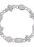 925 Silver Evil Eye Gothic Cross Link Bracelet Iced Out Bracelet