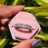 Lab Grown Radiant Cut Full Eternity Wedding Band For Women