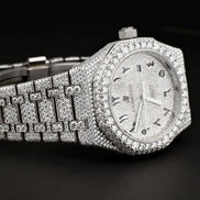 Arabic Numeric Moissanite Diamond Watch