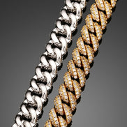 Round Cut Moissanite Diamond Miami Cuban Chain For Men's