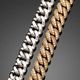 Round Cut Moissanite Diamond Miami Cuban Chain For Men's