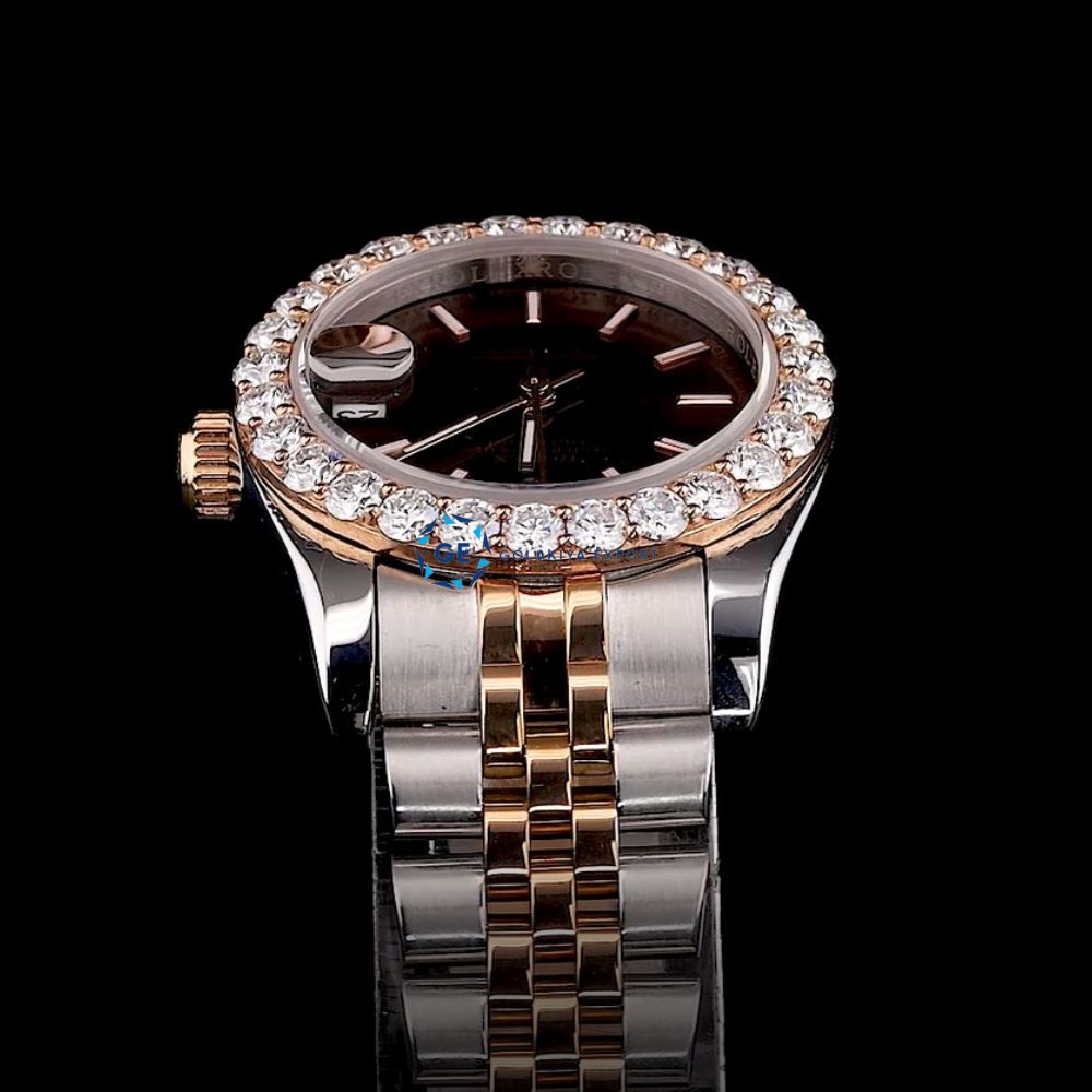 Classic & Stylish Moissanite Brown Dial 32mm Women Watch