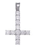 Upside Down Inverted Moissanite Tennis Cross Pendant