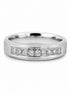 Round Cut Moissanite Channel Set Wedding Band For Men's