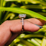 3.31CT Radiant Cut Lab Grown Diamond Rose Gold Engagement Ring