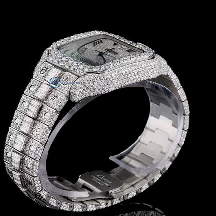 Automatic Fully Iced Out Moissanite Diamond Customize Watch