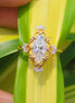 Lab Grown Diamond Marquise Cut Vintage Art Deco Wedding Ring
