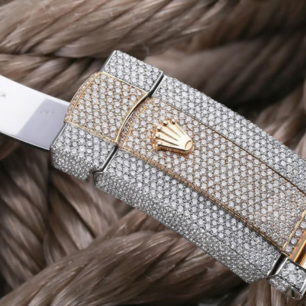 Datejust Moissanite Diamond Dual Tone Watch