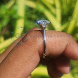 Lab Grown Round Cut Solitaire Engagement Ring