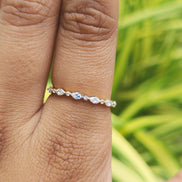 Marquise & Round Cut Lab Grown Diamond Full Eternity Band