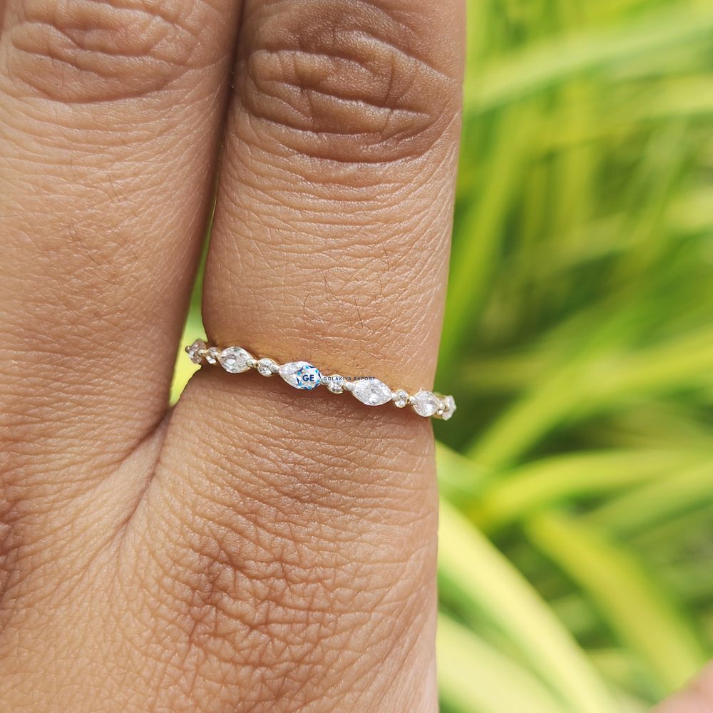 Marquise & Round Cut Lab Grown Diamond Full Eternity Band