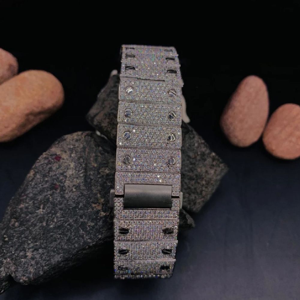 Rain Bow Roman Numeric Moissanite Diamond Watch