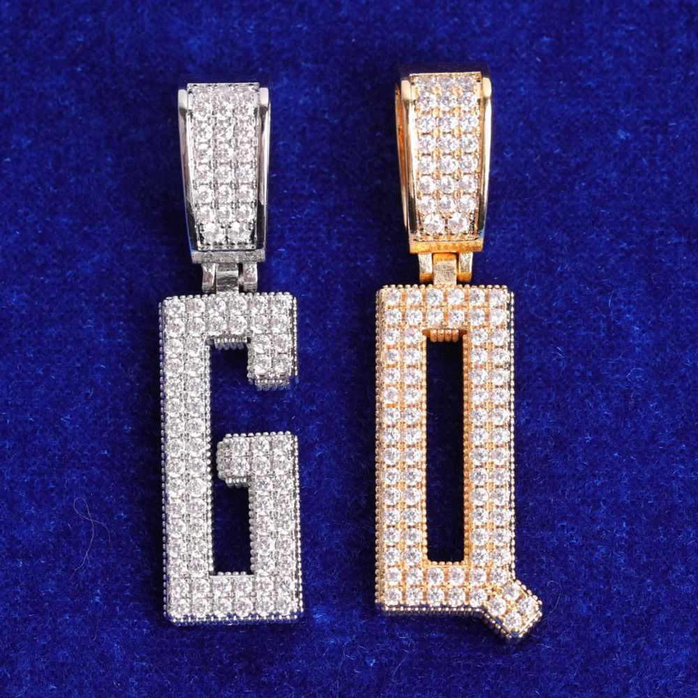 Moissanite Diamond Customize Letter Pendant