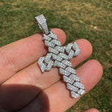 Miami Cuban Link Moissanite Cross Pendant