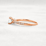 Moissanite Hidden Accent Round Cut Engagement Ring