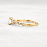 Moissanite Hidden Accent Round Cut Engagement Ring